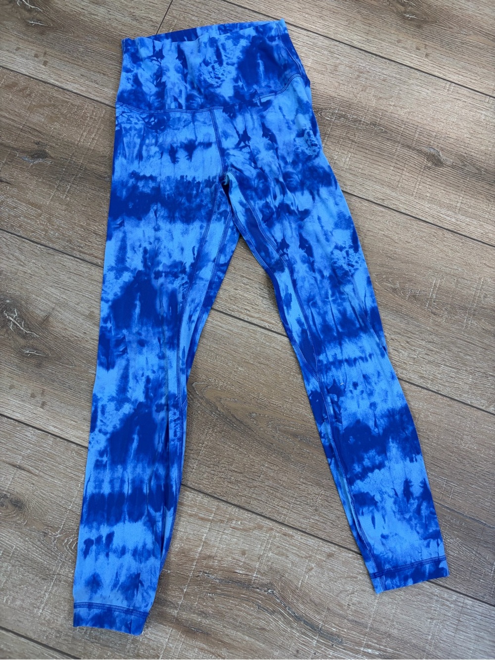 Lululemon Blue Tie Dye Leggings Size 4 High Rise Full Length